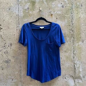 Babaton Royal Blue Short Sleeve Tee